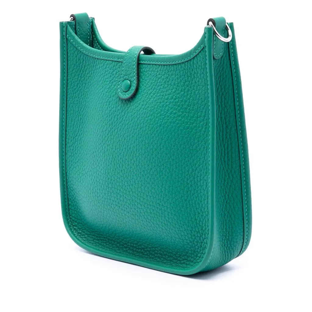 Hermès Taurillon Clemence Evelyne I TPM Green Leather Very good - Back View