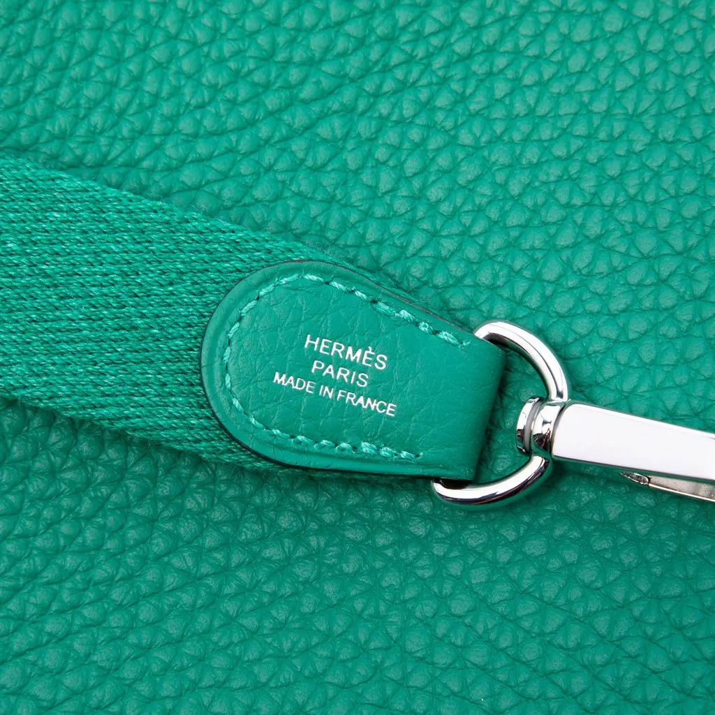 Hermès Taurillon Clemence Evelyne I TPM Green Leather Very good - Box View