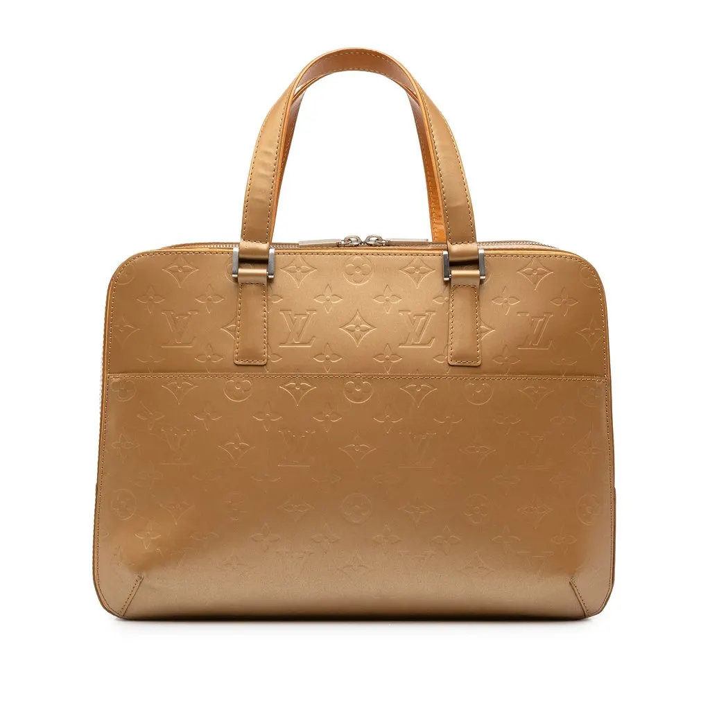 Louis Vuitton Monogram Mat Malden Brown Leather Good - Front View