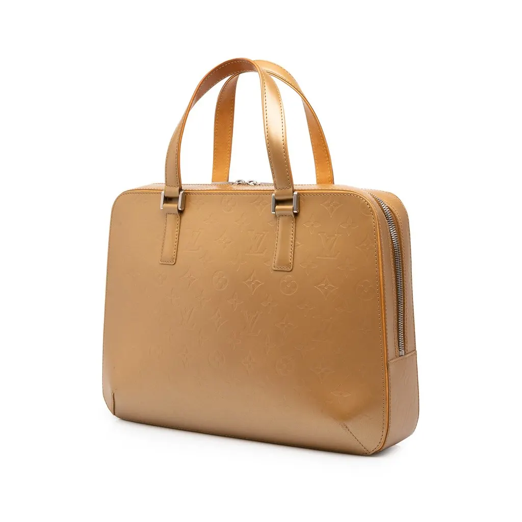 Louis Vuitton Monogram Mat Malden Brown Leather Good - Back View