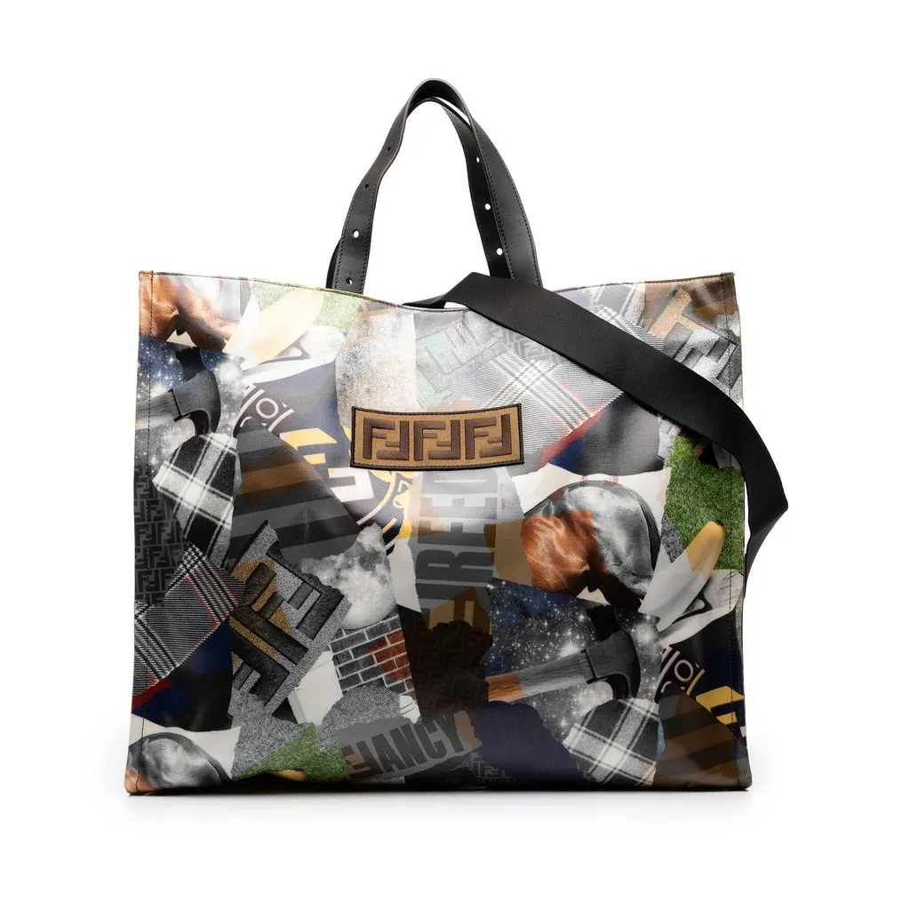 Fendi Hey Reilly Zucca FF 1974 Coated Canvas Tote MultiColor Canvas Very good - Front View