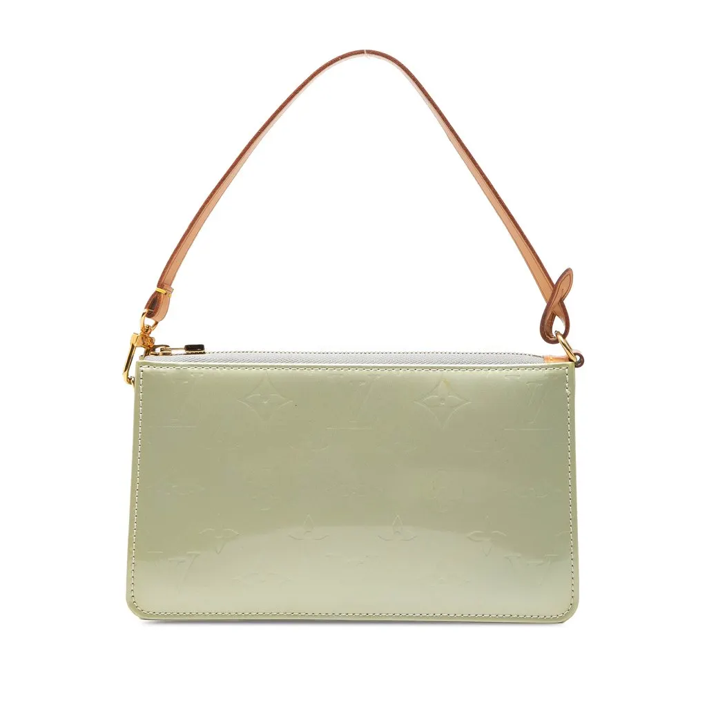 Louis Vuitton Monogram Vernis Pochette Lexington Green Leather Very good - Front View