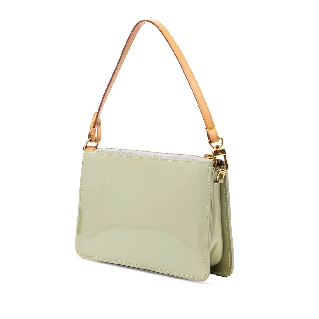 Louis Vuitton Monogram Vernis Pochette Lexington Green Leather Very good - Back View