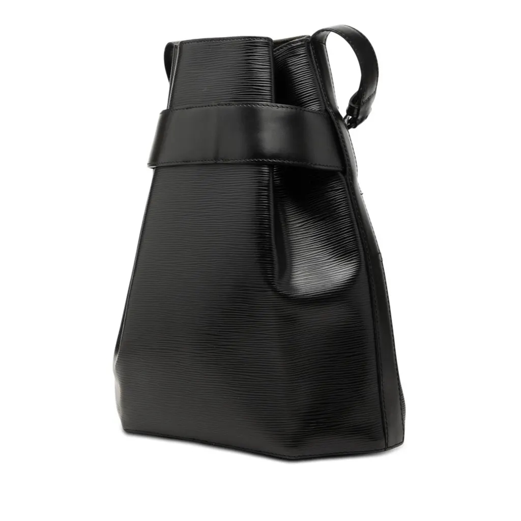 Louis Vuitton Epi Sac D Epaule GM Black Leather Good - Back View