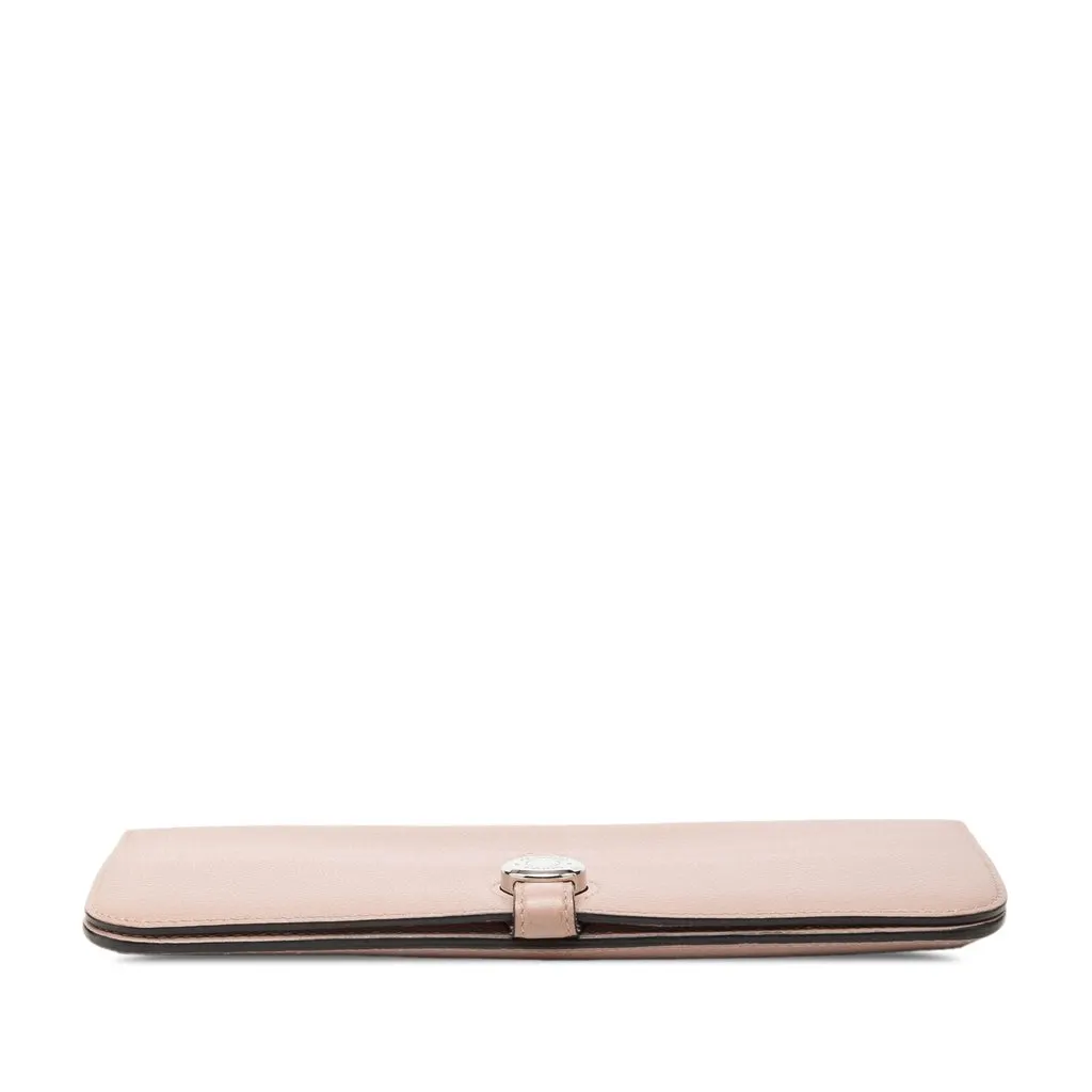 Hermès Clemence Dogon Long Wallet Pink Leather Very good - Inside View