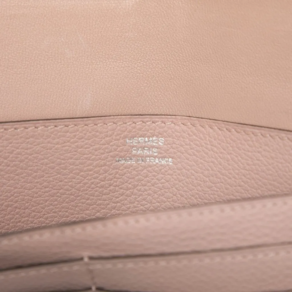 Hermès Clemence Dogon Long Wallet Pink Leather Very good - Box View