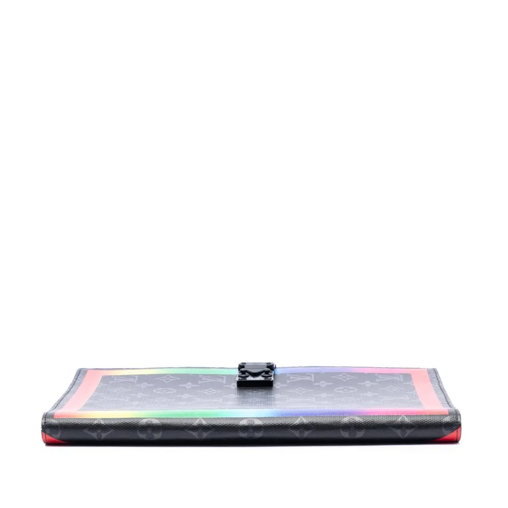 Louis Vuitton Monogram Eclipse Rainbow Franck Folder Black Very good - Inside View