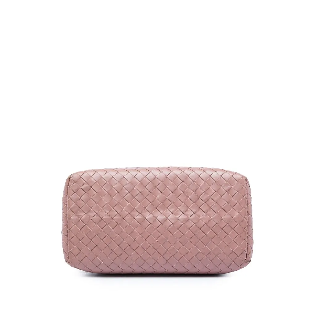 Bottega Veneta Mini Nappa Intrecciato Roma Satchel Pink Leather Very good - Inside View