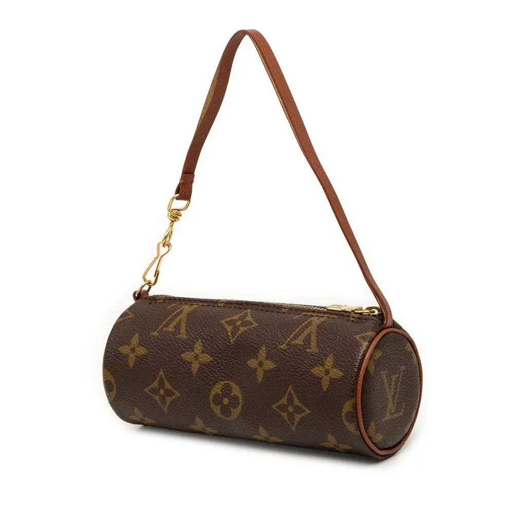 Louis Vuitton Monogram Papillon Pochette Brown Good - Back View
