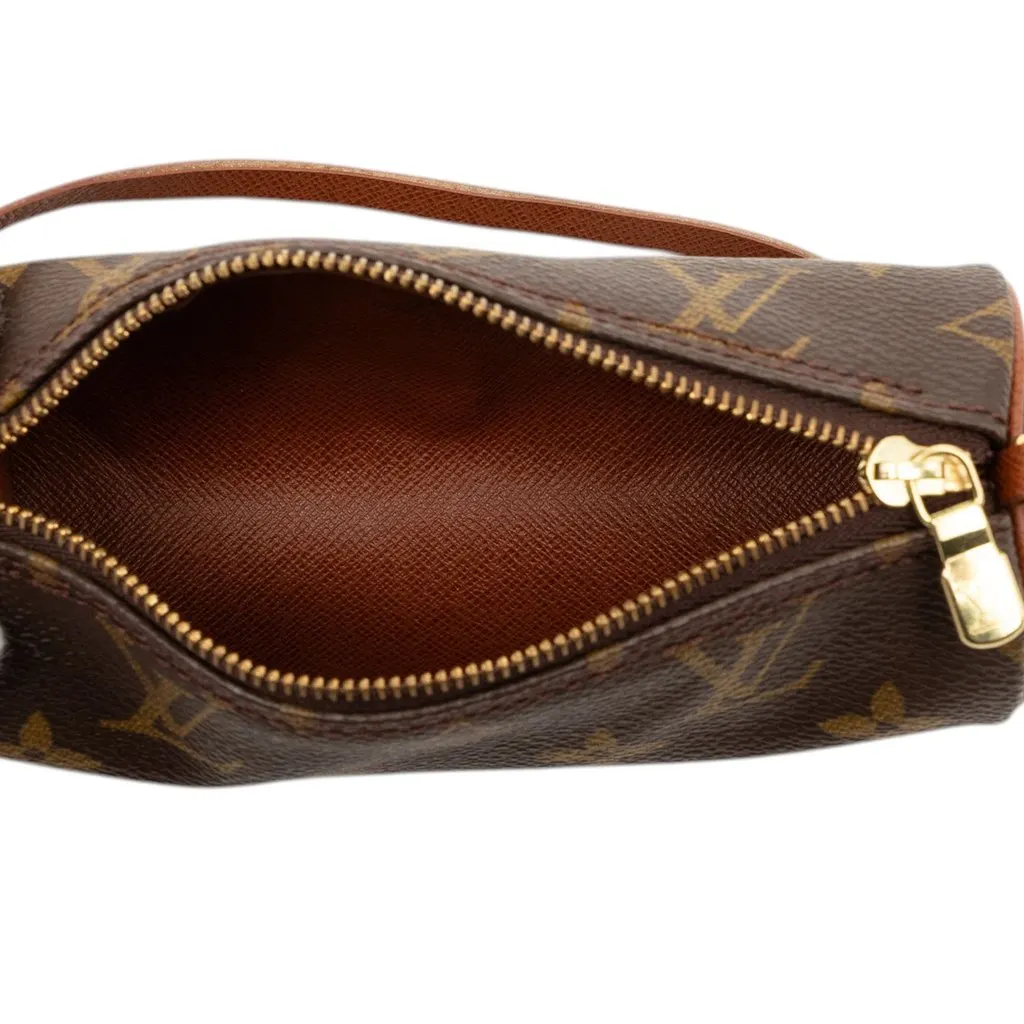 Louis Vuitton Monogram Papillon Pochette Brown Good - Model View
