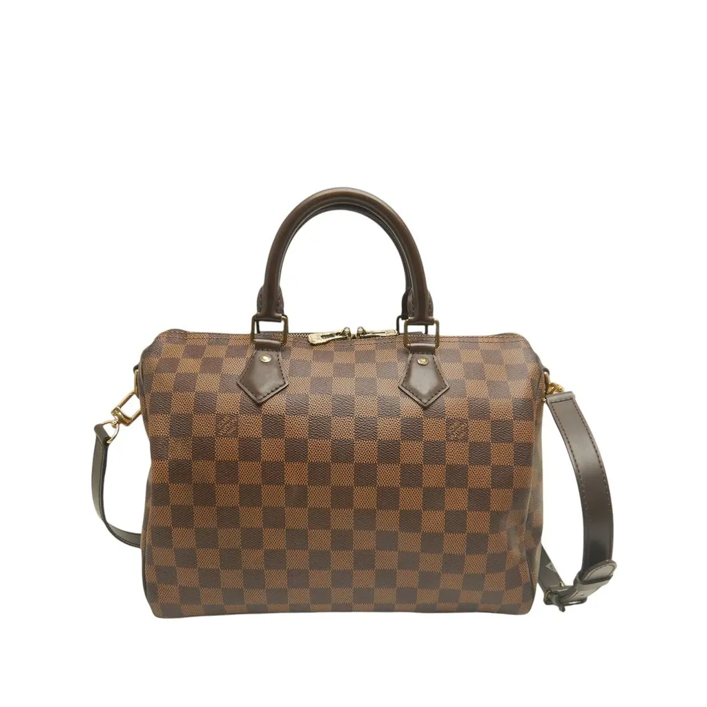 Louis Vuitton Damier Ebene Speedy Bandouliere 30 Brown Very good - Front View