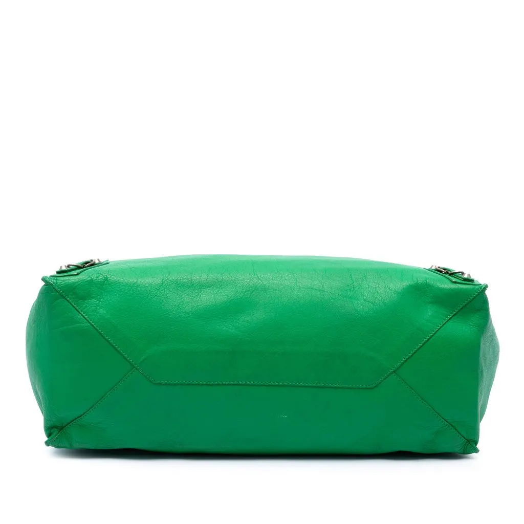 Balenciaga Leather Papier A4 Tote Green Leather Very good - Inside View