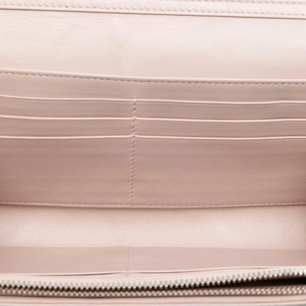 Dior Grained Calfskin Diorama Croisiere Wallet on Chain Pink Leather Very good - Model View