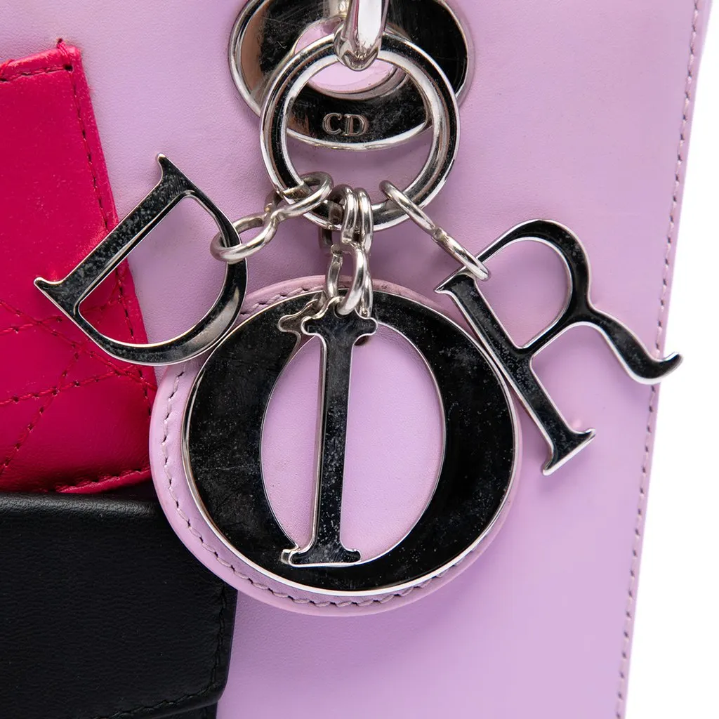 Dior Medium Calfskin Pockets Lady Dior Purple Leather Very good - Box View