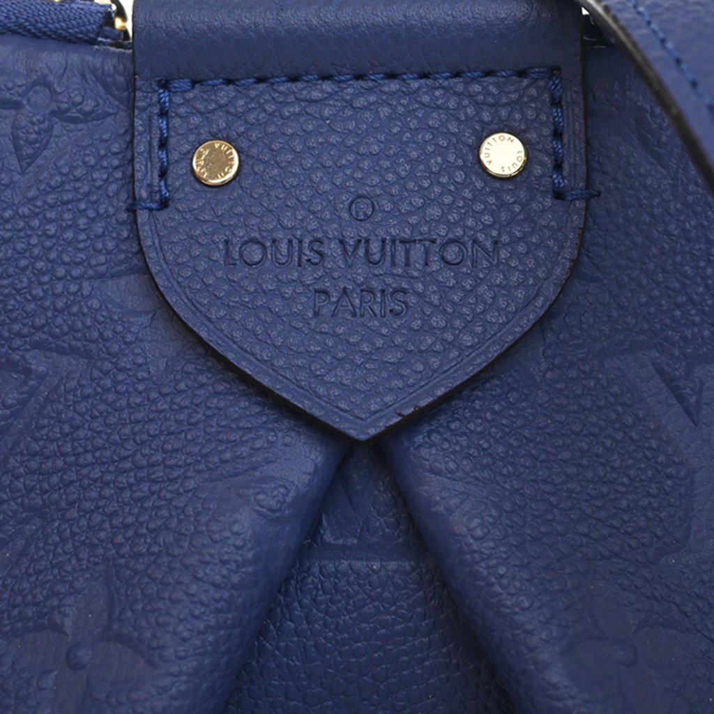 Louis Vuitton Monogram Empreinte Mazarine MM Blue Large Leat