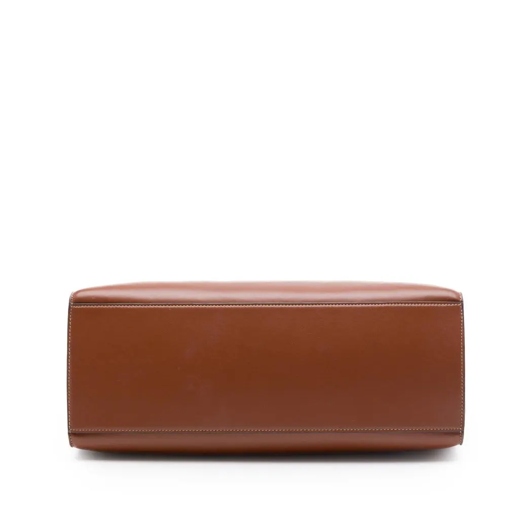 Celine Smooth Calfskin Cabas 16 Tote Brown Leather Good - Inside View