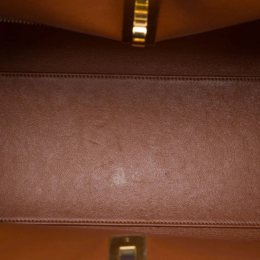 Celine Smooth Calfskin Cabas 16 Tote Brown Leather Good - Model View