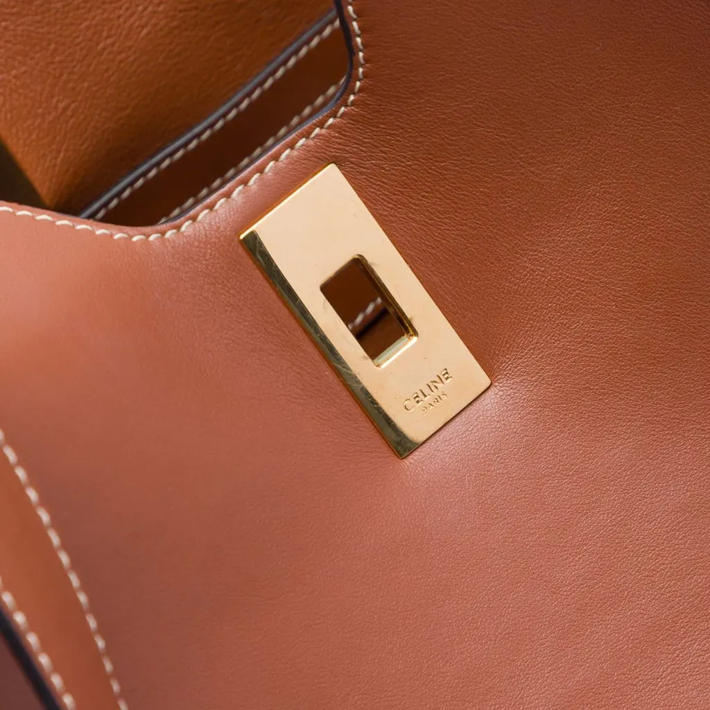 Celine Smooth Calfskin Cabas 16 Tote Brown Leather Good - Box View