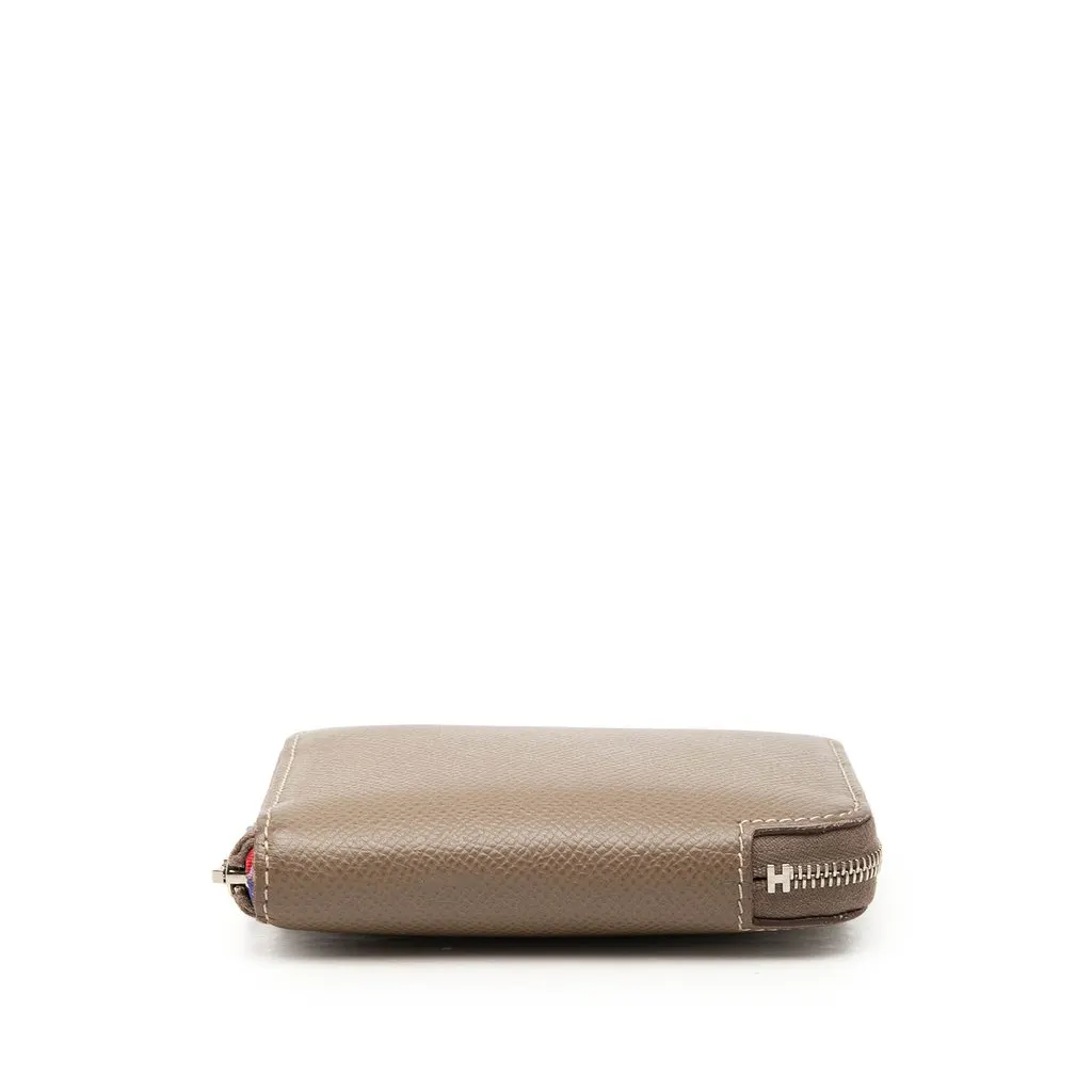 Hermès Epsom Azap Silk in Compact Wallet Brown Leather Very good - Inside View