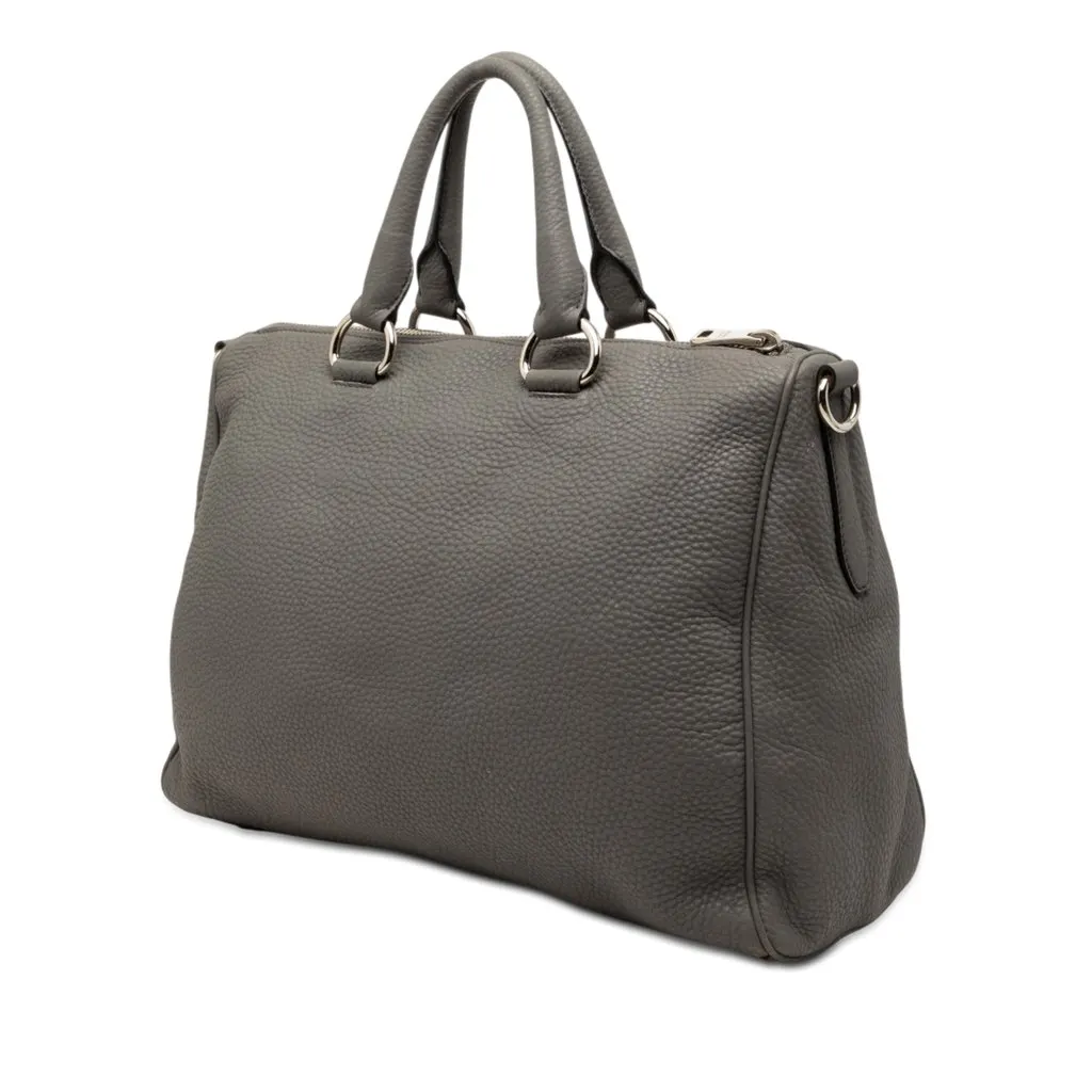 Prada Vitello Daino Zip Top Satchel MultiColor Leather Very good - Back View