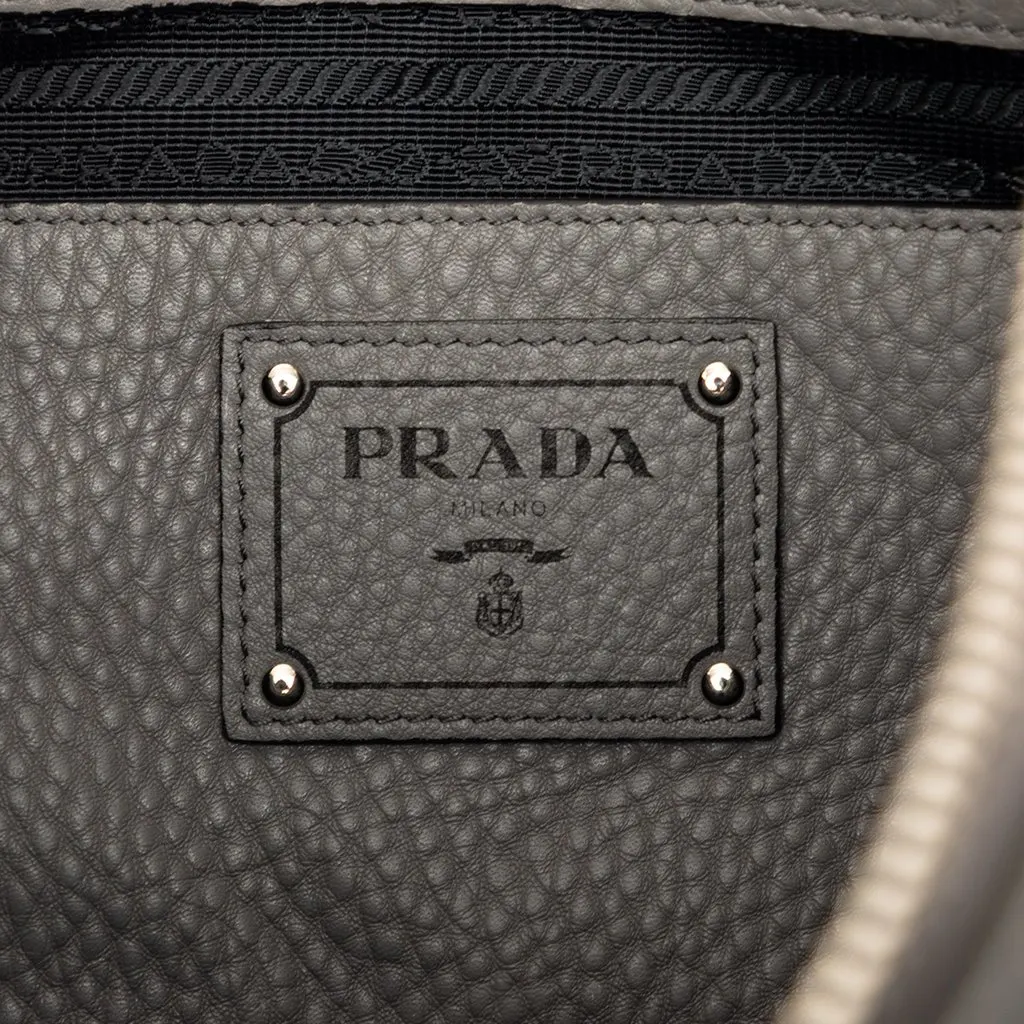 Prada Vitello Daino Zip Top Satchel MultiColor Leather Very good - Box View