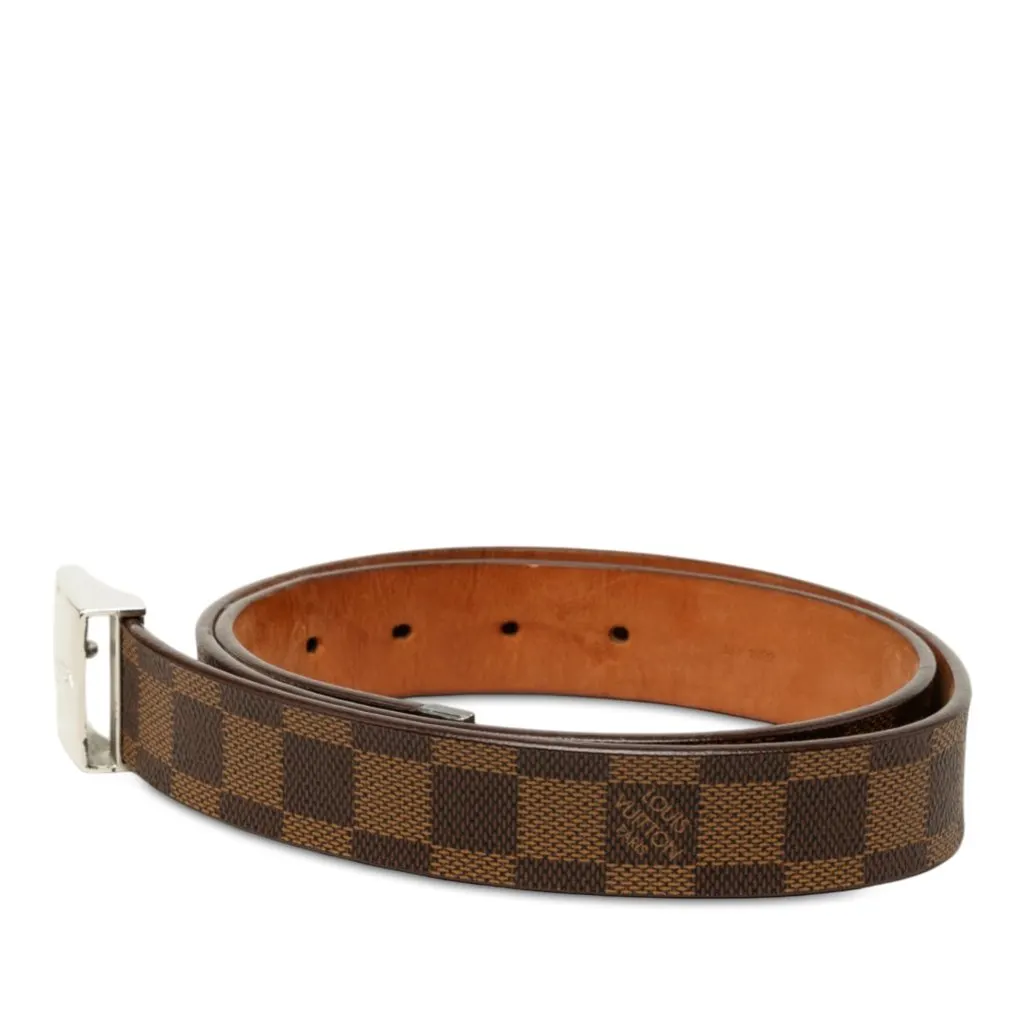 Louis Vuitton Damier Ebene Ceinture Belt Brown Canvas Very good - Back View