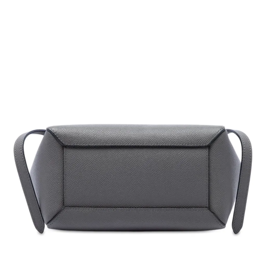 Celine Nano Grained Calfskin Belt Bag Grey Leather Good - Inside View