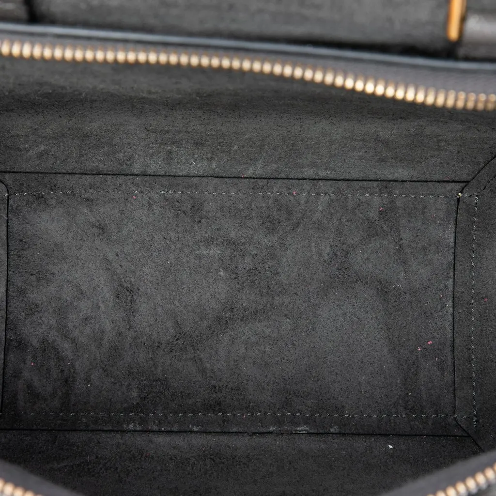 Celine Nano Grained Calfskin Belt Bag Grey Leather Good - Model View