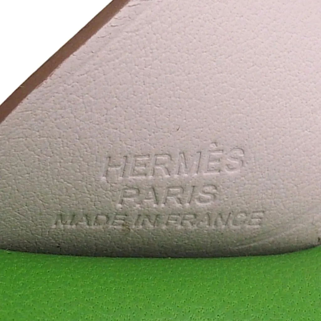 Hermès Milo Lambskin and Swift Grigri Rodeo Pegase Bag Charm PM Green Leather Very good - Inside View
