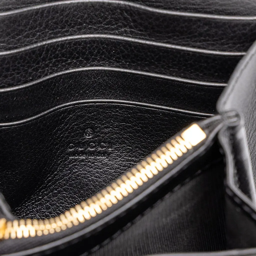 Gucci Medium Calfskin Blondie Wallet on Chain Black Leather Very good - Box View