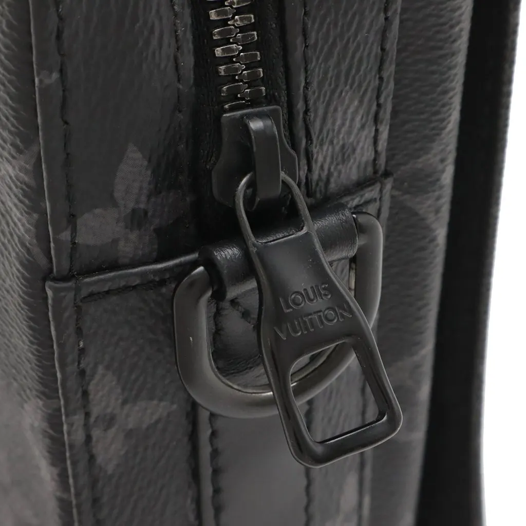 Louis Vuitton Monogram Eclipse Steamer Messenger Black Very good - Box View