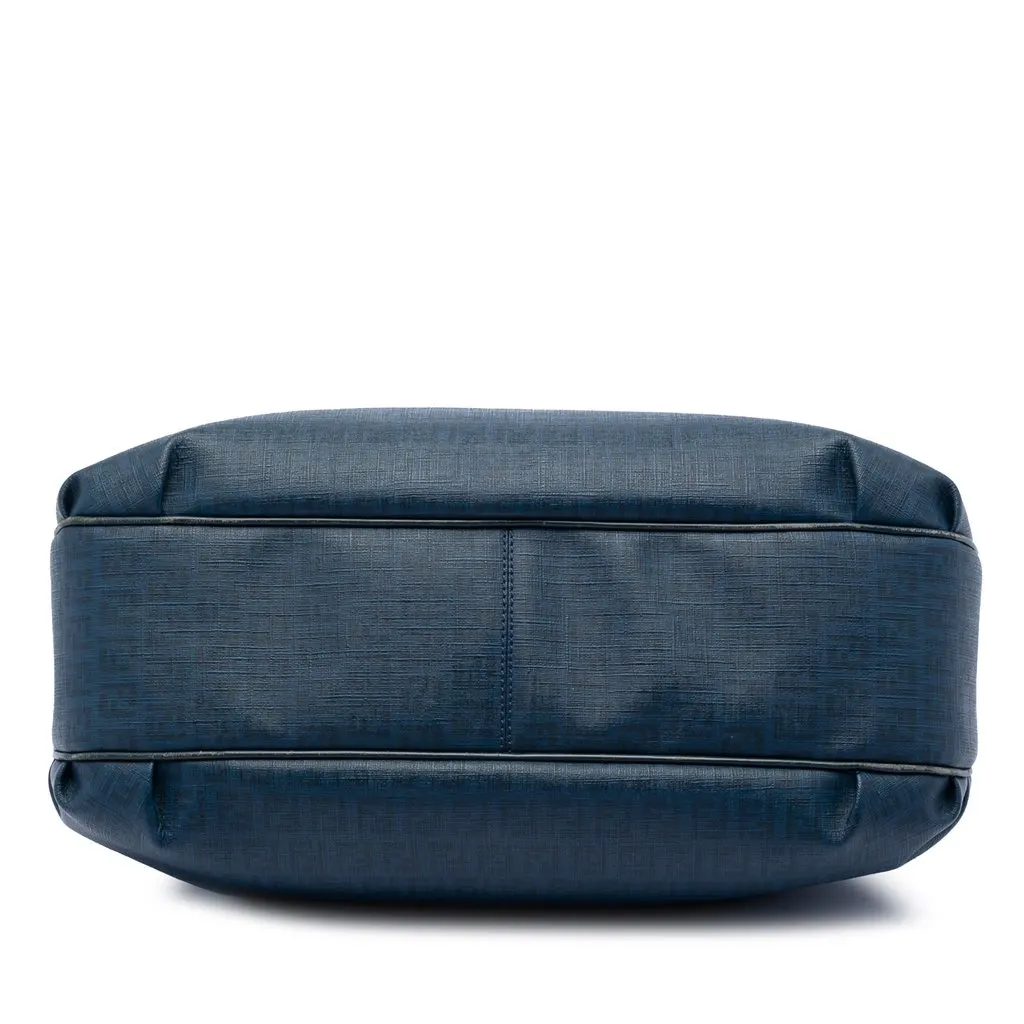Fendi Zucchino Spalmati Chiusura Tote Blue Very good - Inside View