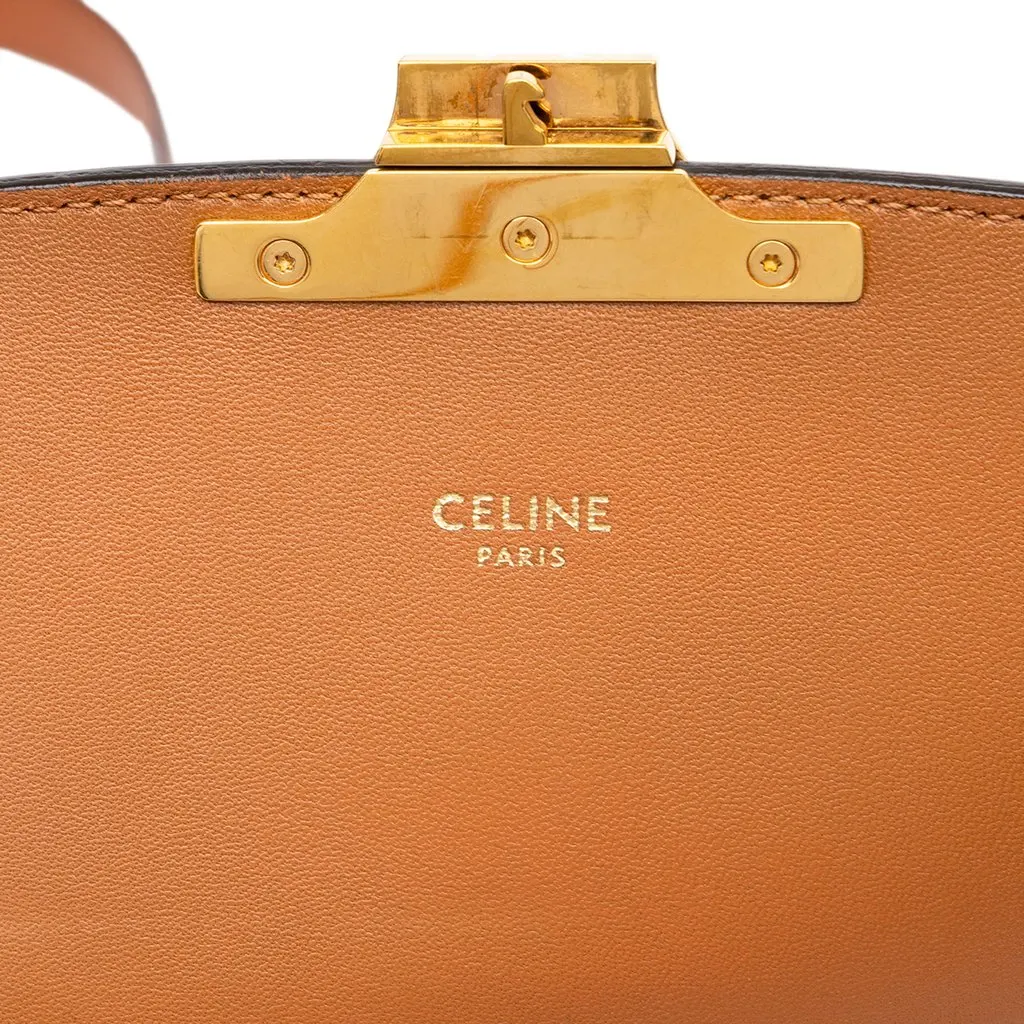 Celine Classique Canvas and Calfskin Triomphe Crossbody Beige Canvas Very good - Box View
