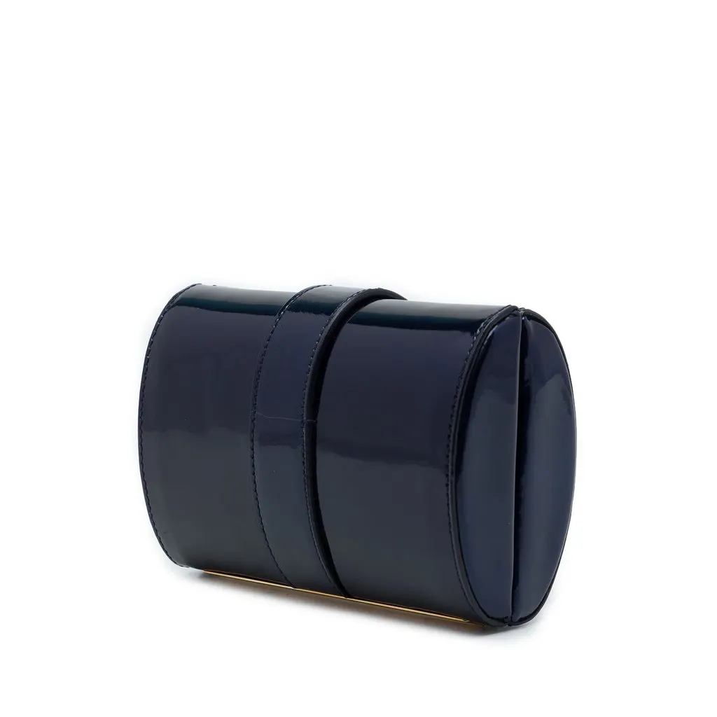 Saint Laurent Edition Soi Patent Chyc Ligne Evening Clutch Blue Leather Very good - Back View