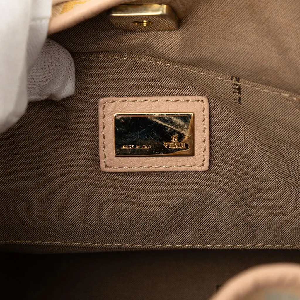 Fendi Small Multicolore Zucchino Canvas Tote Beige Canvas Very good - Box View