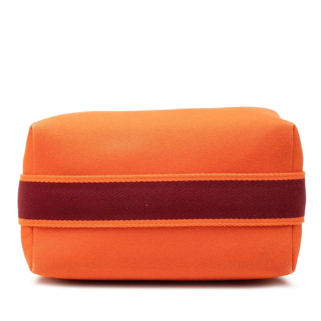 Hermès Small Toile Bride A Brac Case Orange Canvas Very good - Inside View