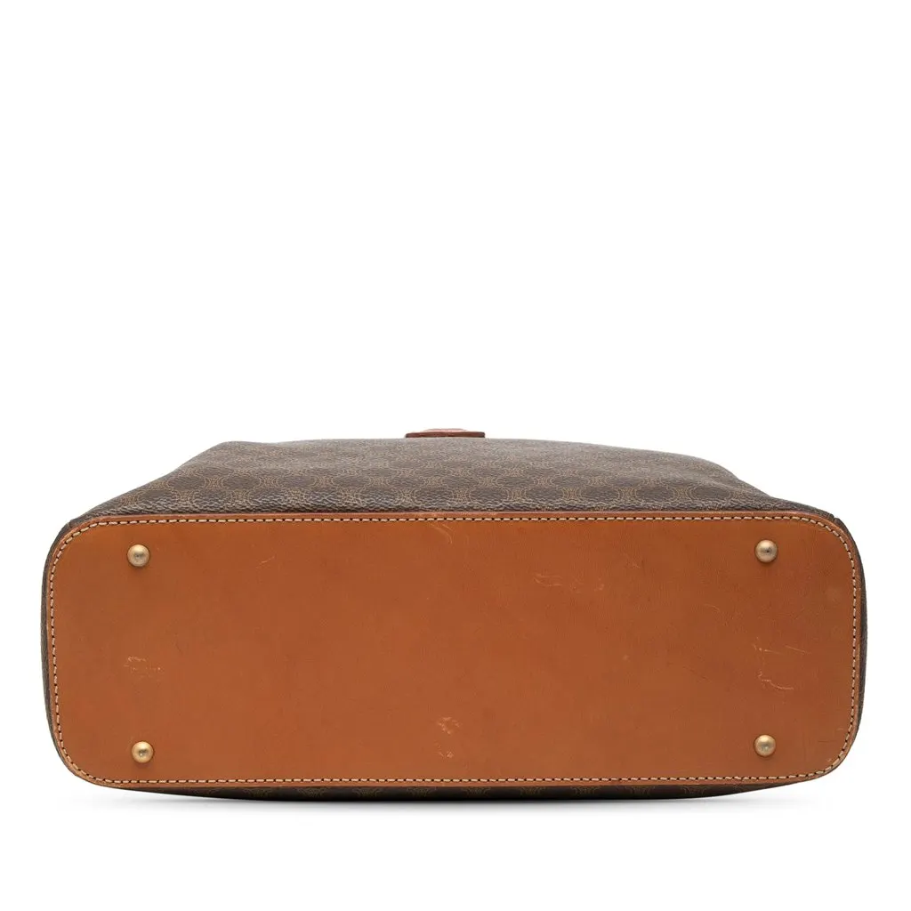 Celine Macadam Coated Canvas Dome Handbag Brown Good - Inside View