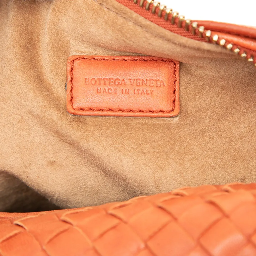 Bottega Veneta Mini Nappa Intrecciato Wallace Handbag Orange Leather Good - Box View