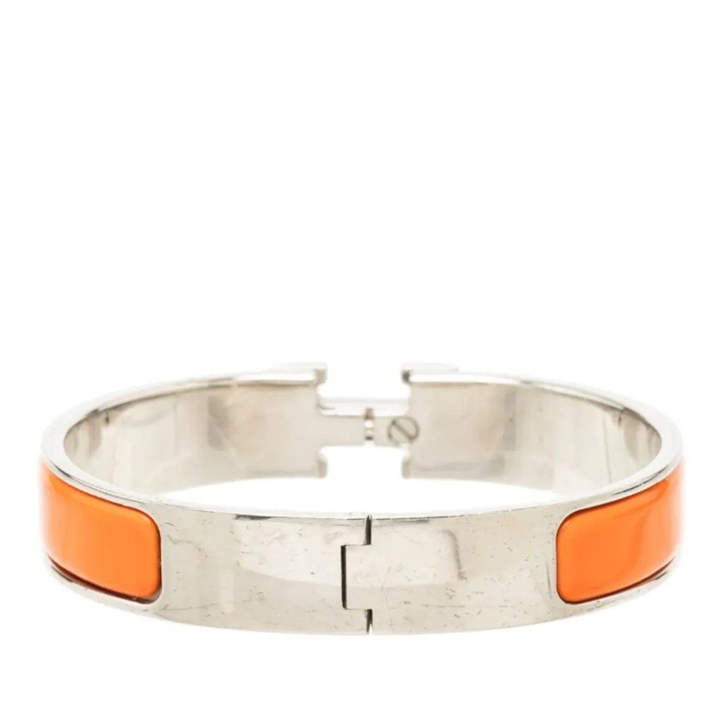 Hermès Narrow Enamel Clic H Bracelet PM Orange Very good - Inside View