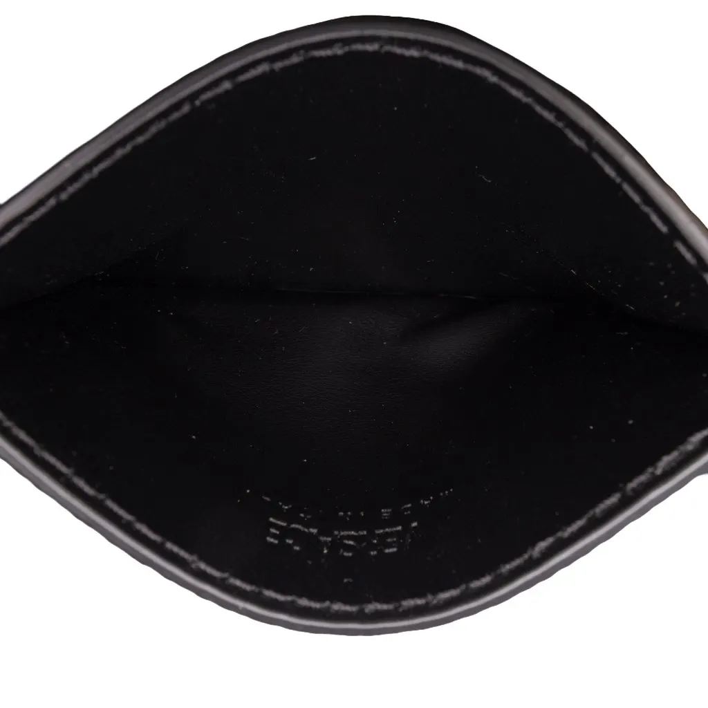 Versace La Greca Coated Canvas Card Holder Black Leather Very good - Model View