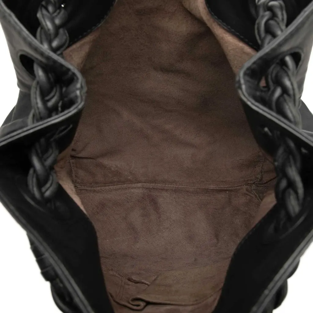 Bottega Veneta Nappa Intrecciato Julie Tote Black Leather Very good - Model View