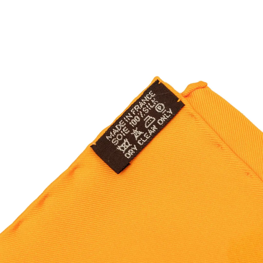 Hermès Au Coeur De La Vie Silk Scarf 90 Green Very good - Back View