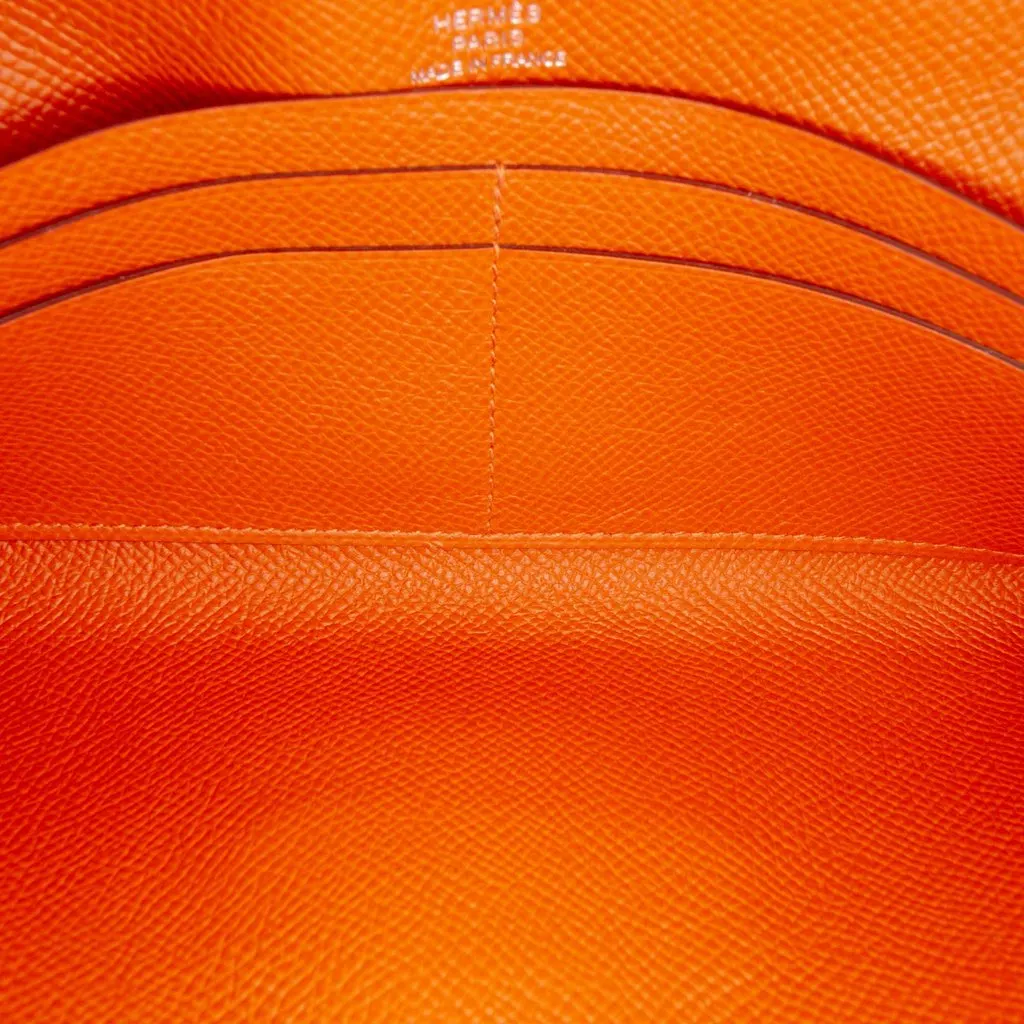 Hermès Epsom Maillon To Go Wallet Orange Leather Very good - Model View