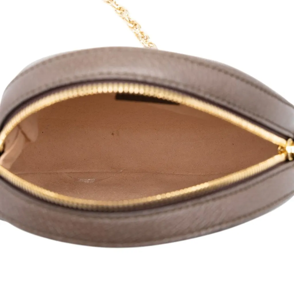 Gucci Mini GG Supreme Web Ophidia Round Crossbody Beige Canvas Very good - Model View