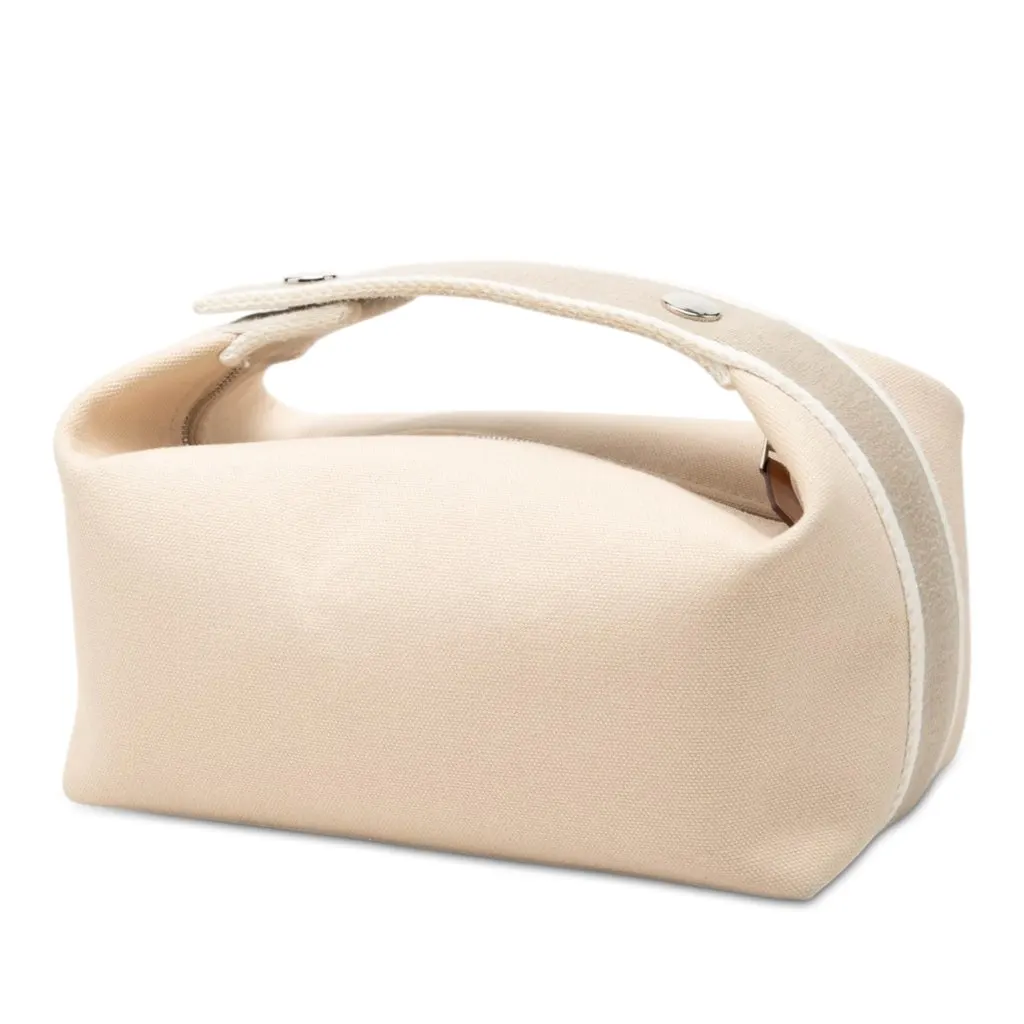 Hermès Small Toile Bride A Brac Case Beige Very good - Back View