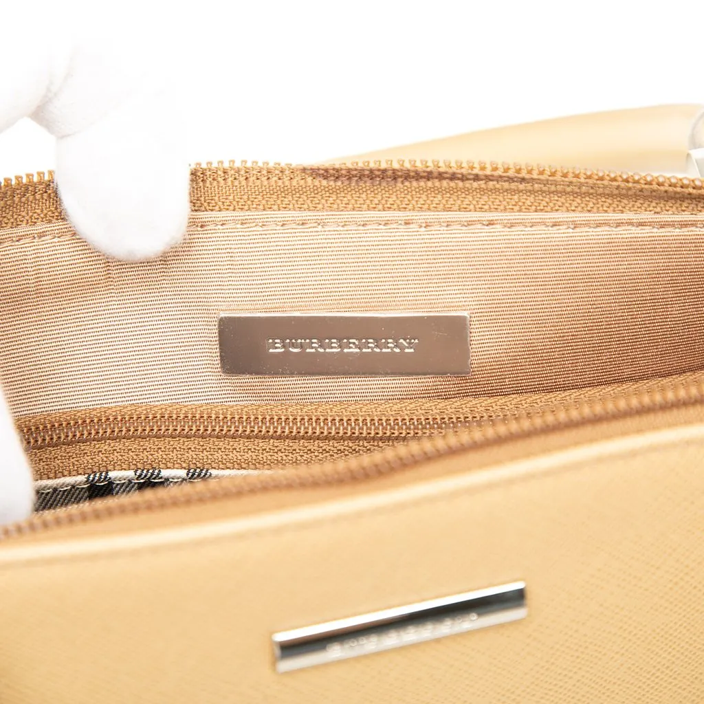 Burberry Leather Handbag Brown Leather Very good - Box View