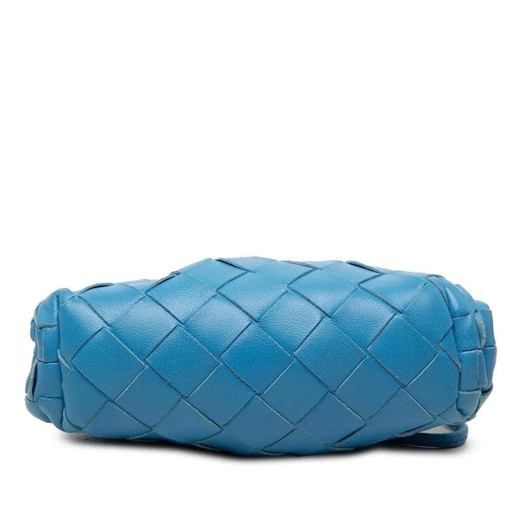 Bottega Veneta Nappa Intrecciato The Extra Mini Pouch Crossbody Blue Leather Good - Inside View