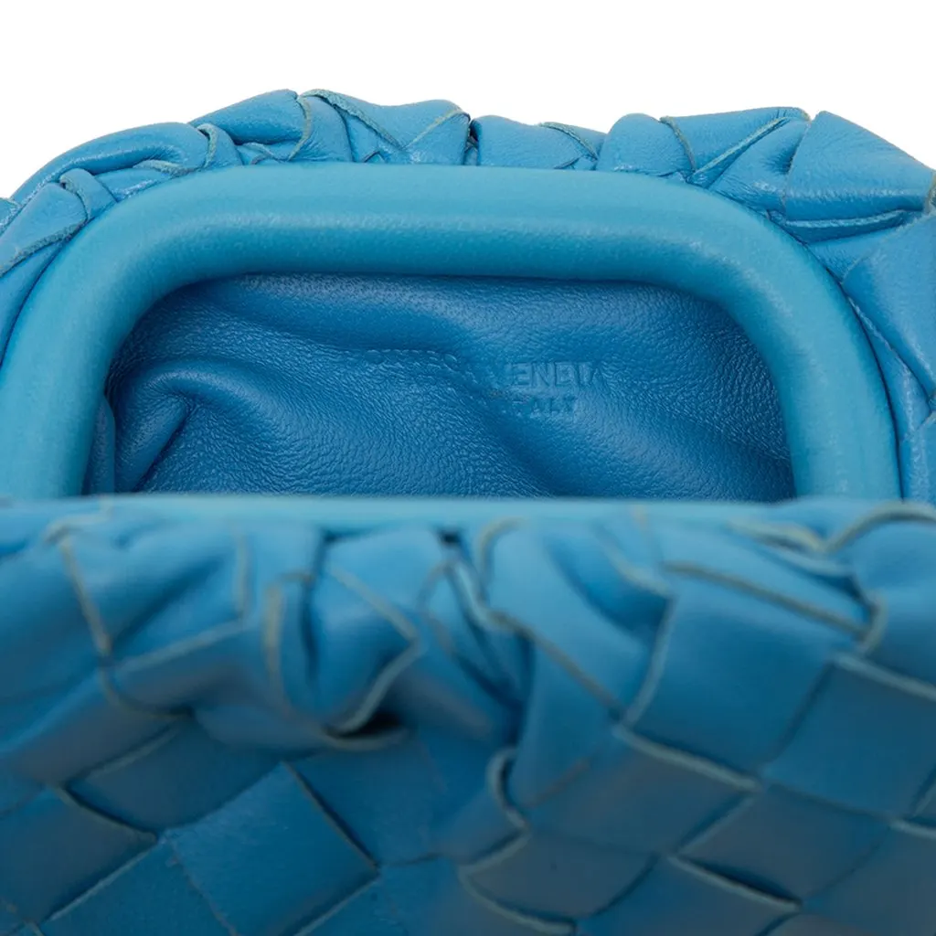 Bottega Veneta Nappa Intrecciato The Extra Mini Pouch Crossbody Blue Leather Good - Box View