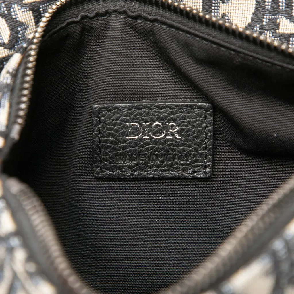Dior Mini Oblique Canvas Saddle Belt Bag Blue Very good - Box View