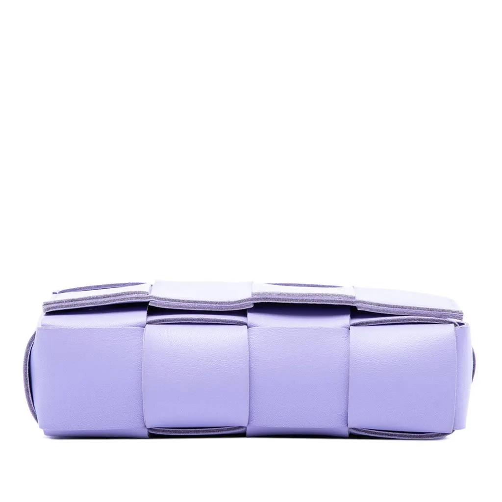 Bottega Veneta Mini Nappa Intrecciato Cassette Belt Bag Purple Leather Very good - Inside View